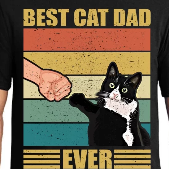 Fathers Day Cat Dad Funny Best Cat Dad Ever Gift Pajama Set