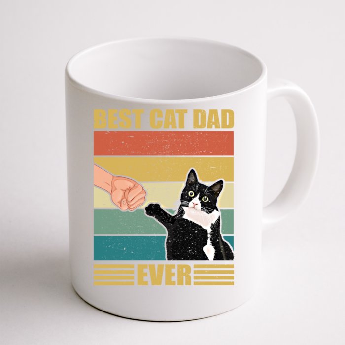 Fathers Day Cat Dad Funny Best Cat Dad Ever Gift Front & Back Coffee Mug