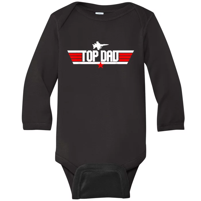 Fathers Day Christmas Birthday For Top Dad Baby Long Sleeve Bodysuit