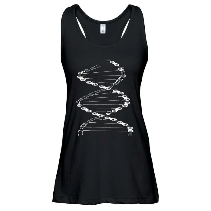 Funny DNA Cycling Bicycle Chain Mountain Bike Lovers Outfit Ladies Essential Flowy Tank