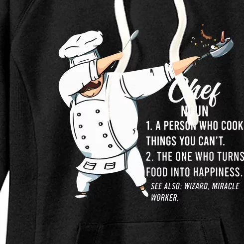 Funny Dabbing Chef Definition Restaurant Kitchen Cook Chef Women's Fleece Hoodie