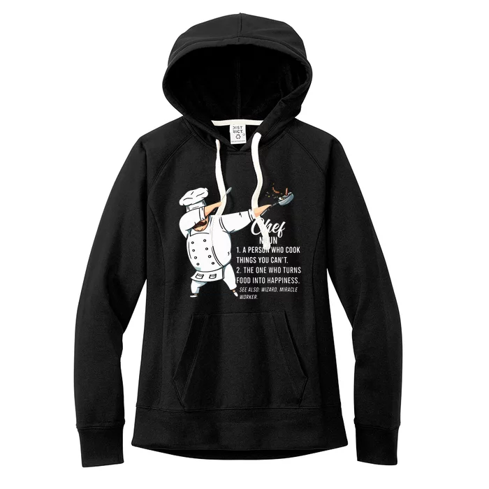 Funny Dabbing Chef Definition Restaurant Kitchen Cook Chef Women's Fleece Hoodie