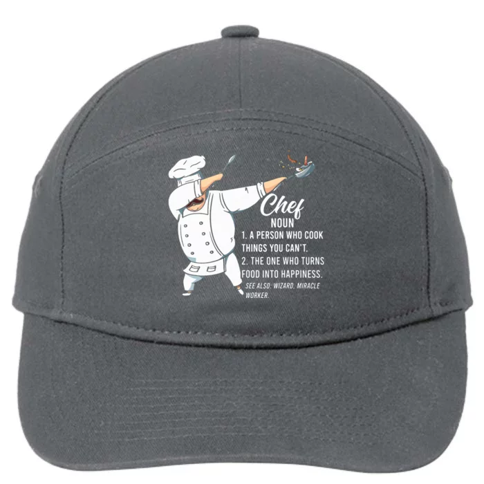 Funny Dabbing Chef Definition Restaurant Kitchen Cook Chef 7-Panel Snapback Hat