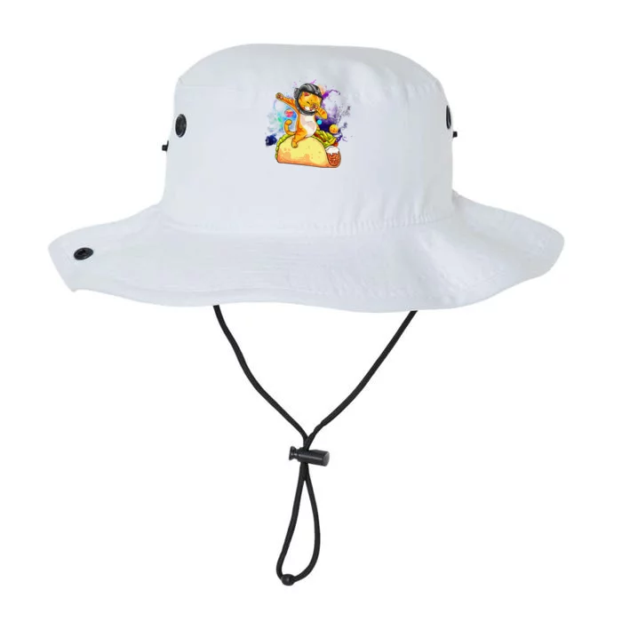 Funny Dabbing Cat Astronaut In Space Riding Taco Legacy Cool Fit Booney Bucket Hat