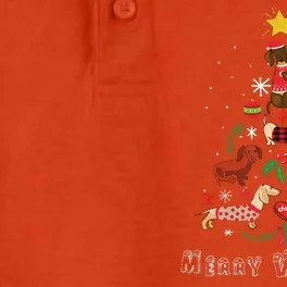 Funny Dachshund Christmas Tree For Lovers Dry Zone Grid Performance Polo