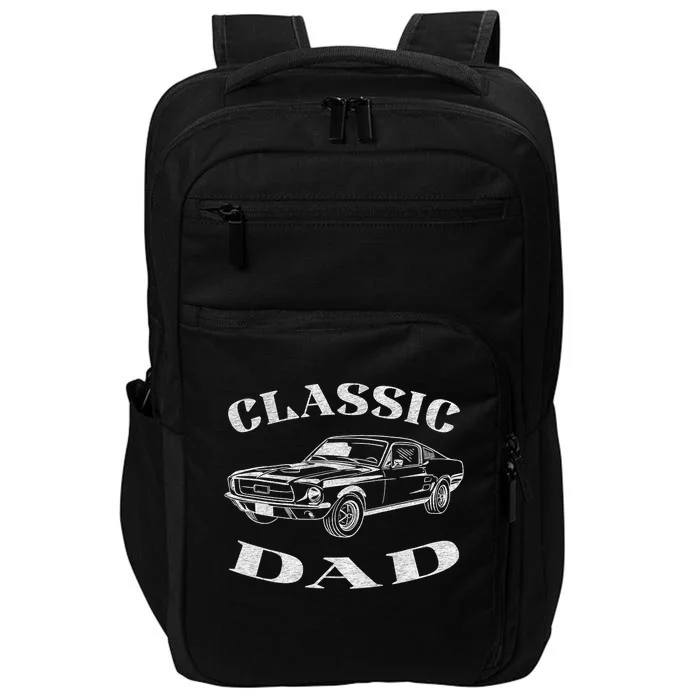 Funny Dad Classic Car Graphic Impact Tech Backpack