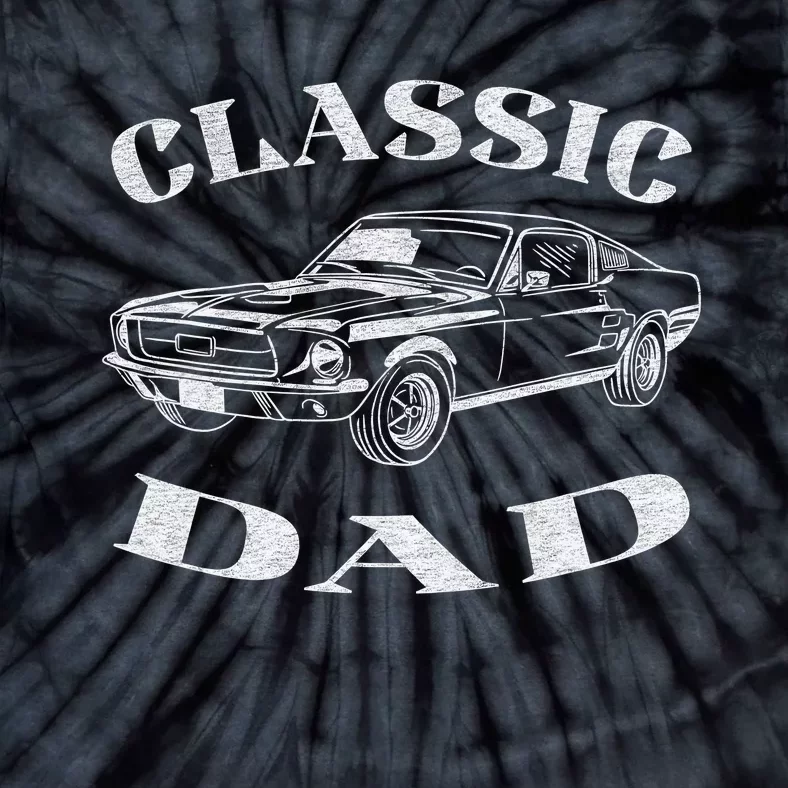 Funny Dad Classic Car Graphic Tie-Dye T-Shirt