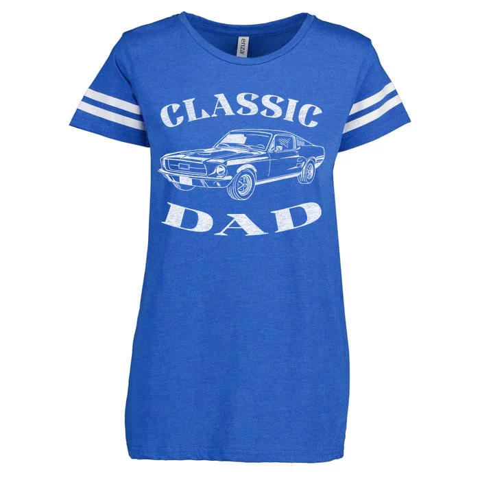 Funny Dad Classic Car Graphic Enza Ladies Jersey Football T-Shirt