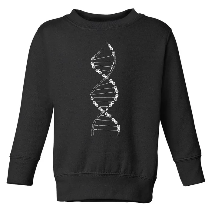 Funny DNA Cycling Bicycle Chain Mountain Bike Lovers Outfit Toddler Sweatshirt