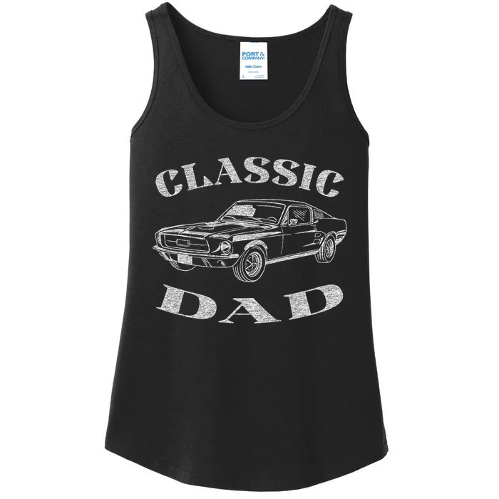 Funny Dad Classic Car Graphic Ladies Essential Tank