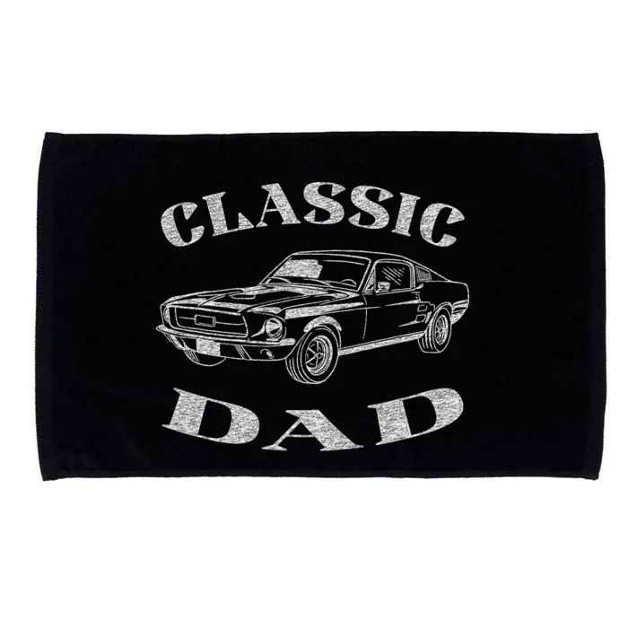 Funny Dad Classic Car Graphic Microfiber Hand Towel