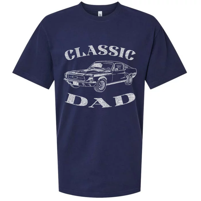 Funny Dad Classic Car Graphic Sueded Cloud Jersey T-Shirt