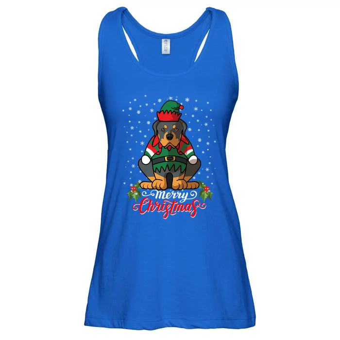 Funny Dog Costume Rottweiler Christmas Gift Ladies Essential Flowy Tank