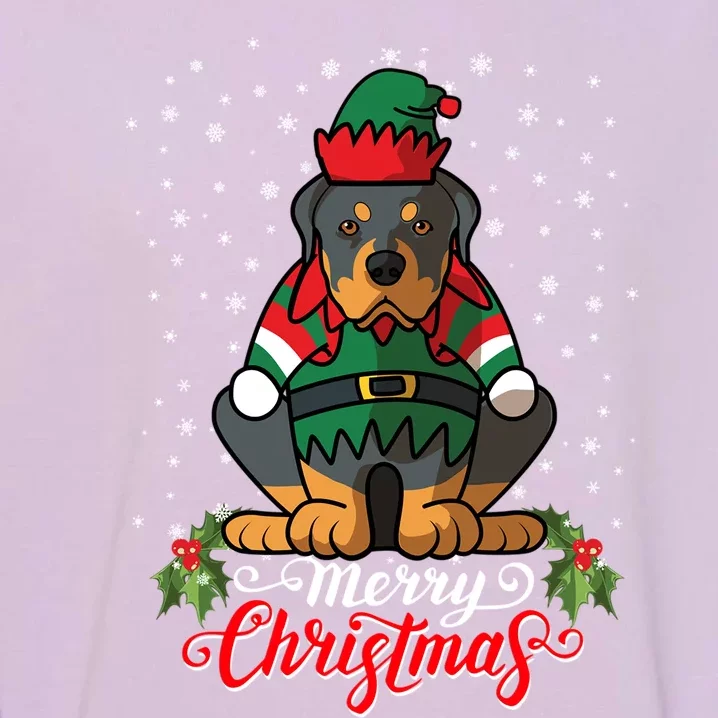 Funny Dog Costume Rottweiler Christmas Gift Garment-Dyed Sweatshirt