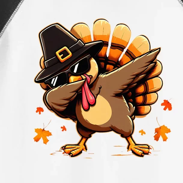 Funny Dab Dabbing Turkey Thanksgiving Day Pilgrim Toddler Fine Jersey T-Shirt