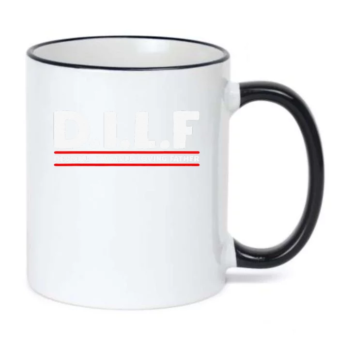 Fathers Day D.I.L.F. Devoted Involved Loving Father DILF Black Color Changing Mug