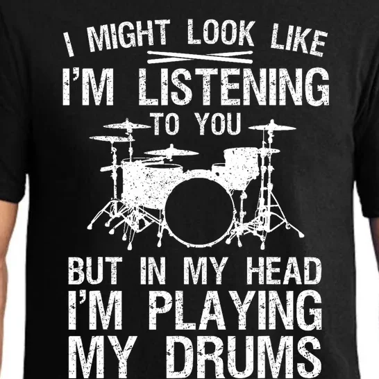 Funny Drummer Design Drumline Drumming Drummer Pajama Set