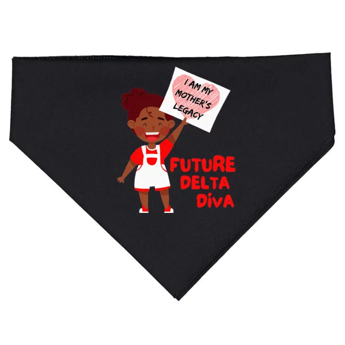 Future Delta Diva Black Sorority 1913 USA-Made Doggie Bandana