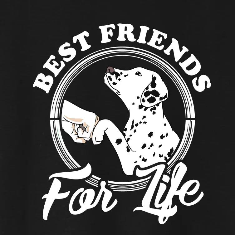 Funny Dalmatian Design Best Friends Dalmation Lovers Women's Crop Top Tee