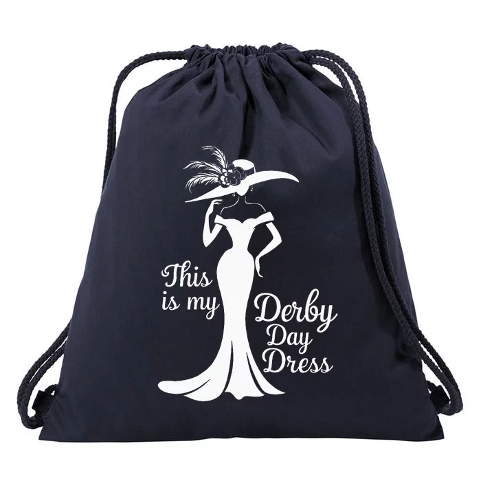 Funny Derby Day This Is My Derby Day Dress Design For Women Drawstring Bag