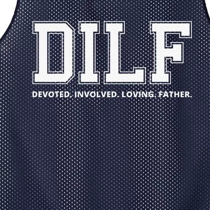 Fathers Day Devoted Loving Father Dad Mesh Reversible Basketball Jersey Tank