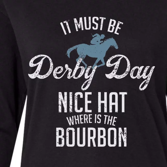 Funny Derby Day And Mint Juleps Kentucky Horse Racing Womens Cotton Relaxed Long Sleeve T-Shirt