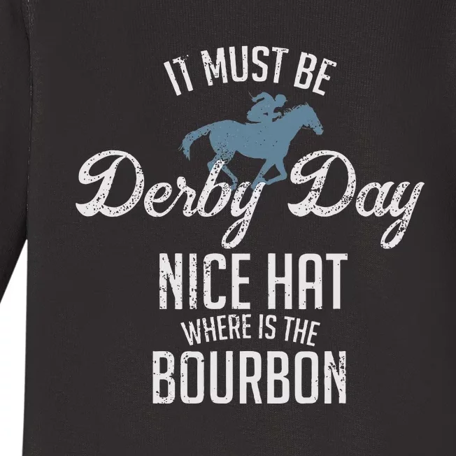 Funny Derby Day And Mint Juleps Kentucky Horse Racing Baby Long Sleeve Bodysuit