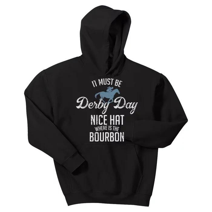 Funny Derby Day And Mint Juleps Kentucky Horse Racing Kids Hoodie