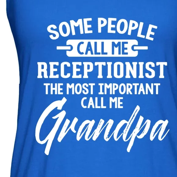 Fathers Day Design Receptionist Grandpa Gift Ladies Essential Flowy Tank