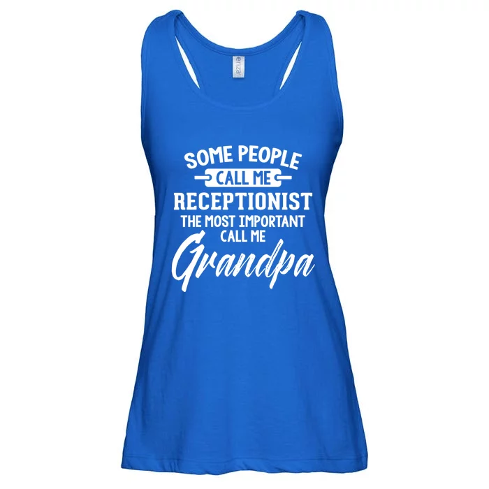 Fathers Day Design Receptionist Grandpa Gift Ladies Essential Flowy Tank