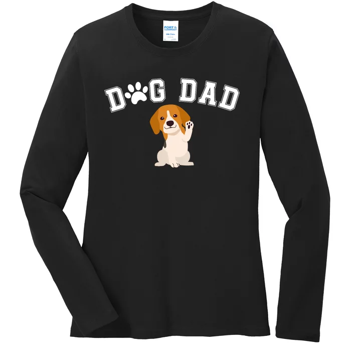 Funny Dog Dad Cute Dog Lovers Cool Dog Best Dog Dad Ever Dog Lover Ladies Long Sleeve Shirt