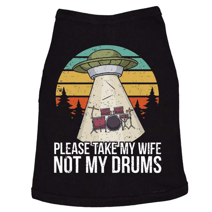 Funny Drummer Drumming Drum Kit Percussion I Wife Ufo Aliens Doggie Tank