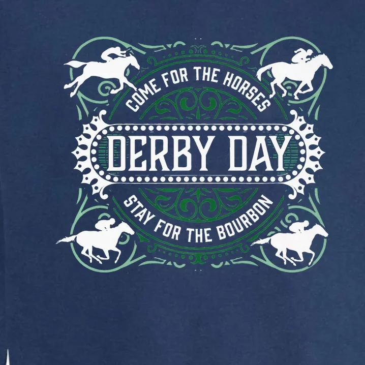 Funny Derby Day Louisville Kentucky Bourbon Horse Racing Premium Garment-Dyed Sweatshirt