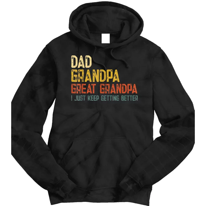 Father's day Dad Grandpa Great Grandpa Tie Dye Hoodie