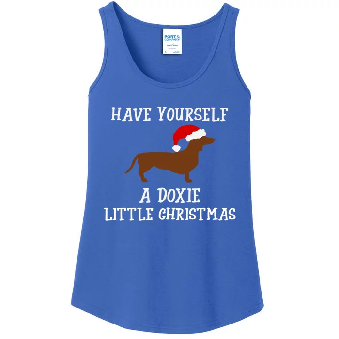 Funny Dachshund Doxie Wiener Dog Christmas Gift Ladies Essential Tank