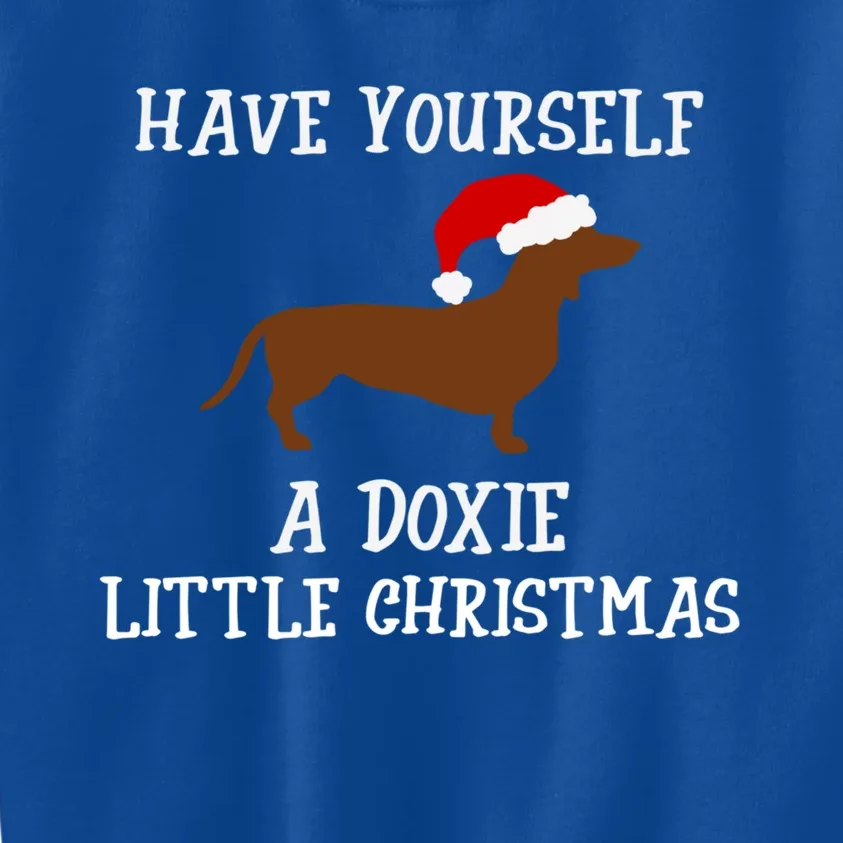 Funny Dachshund Doxie Wiener Dog Christmas Gift Kids Sweatshirt