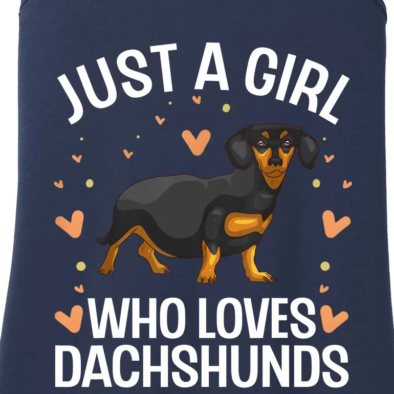 Funny Dachshund Design Women Wiener Dog Lover Ladies Essential Tank