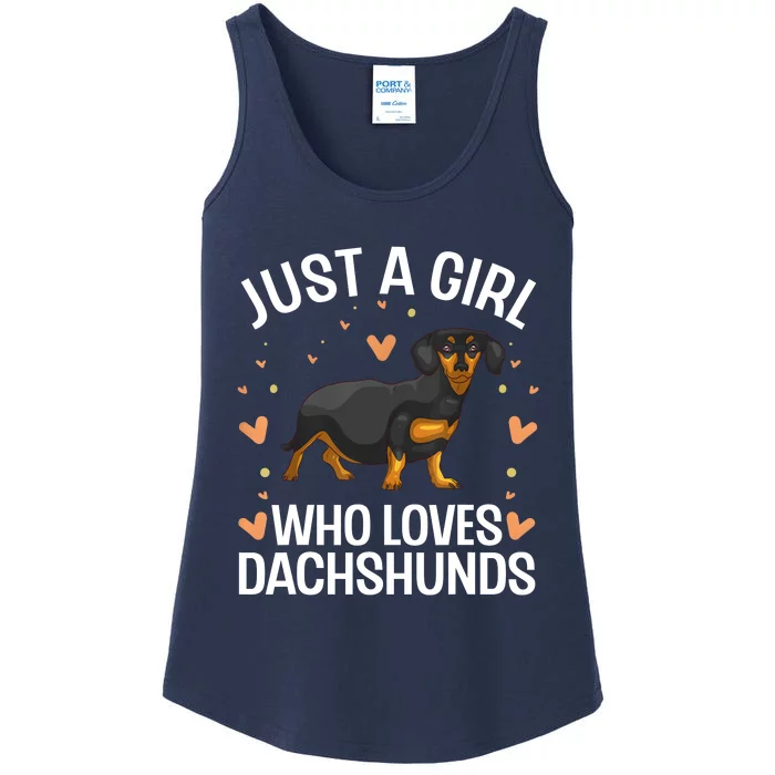 Funny Dachshund Design Women Wiener Dog Lover Ladies Essential Tank