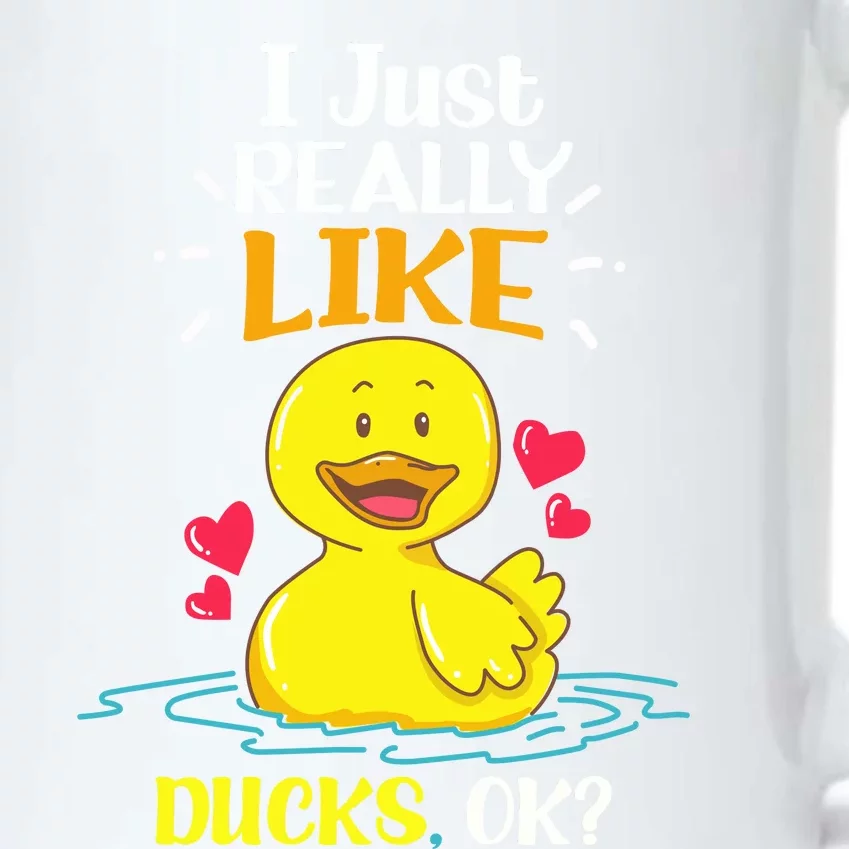 Funny Duck Ducks Rubber Gift Black Color Changing Mug