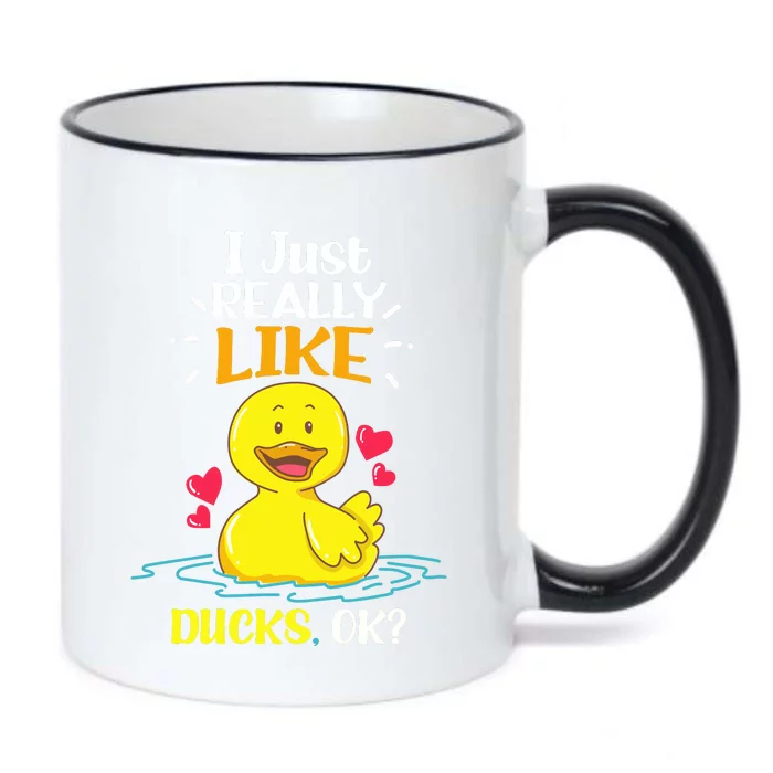 Funny Duck Ducks Rubber Gift Black Color Changing Mug