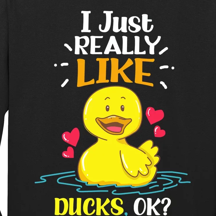 Funny Duck Ducks Rubber Gift Long Sleeve Shirt