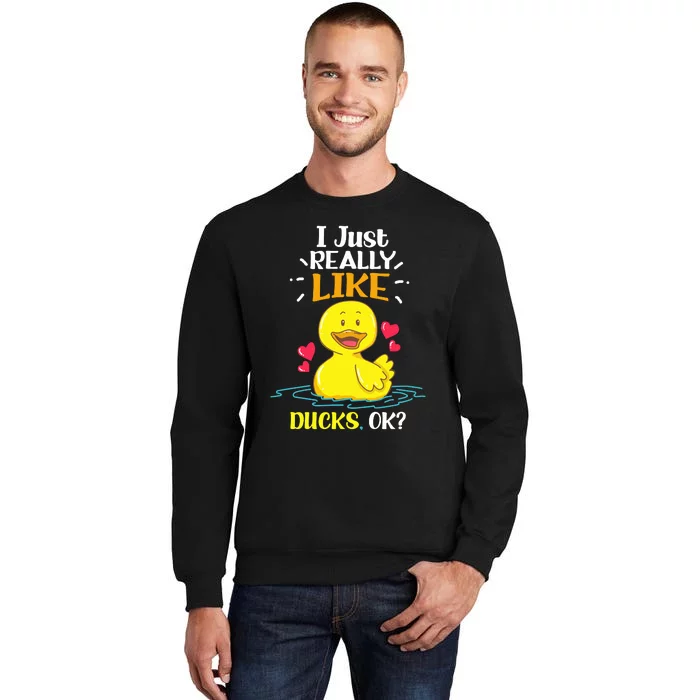 Funny Duck Ducks Rubber Gift Sweatshirt