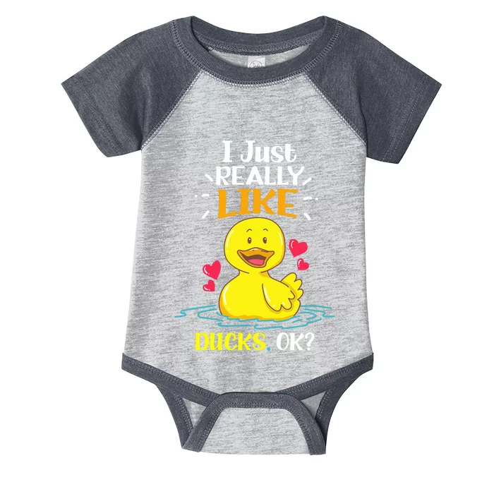 Funny Duck Ducks Rubber Gift Infant Baby Jersey Bodysuit