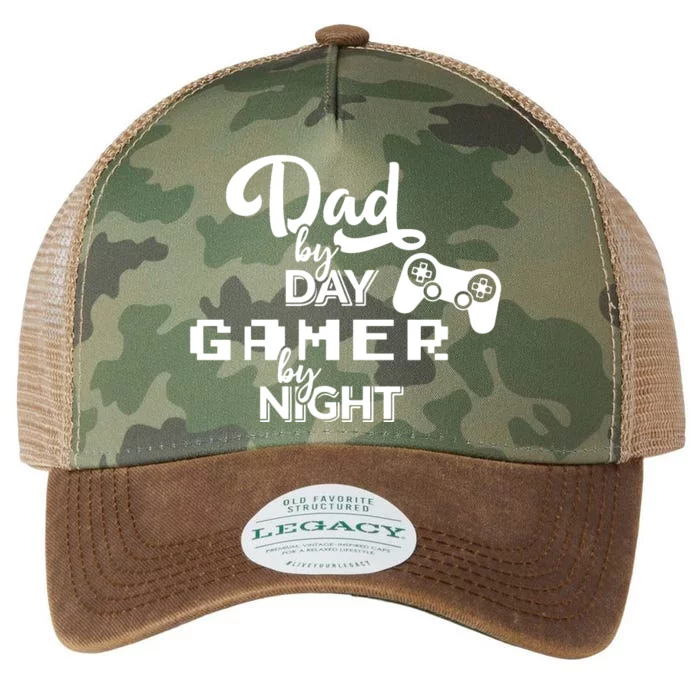 Fathers Day Dad By Day Gamer By Night Legacy Tie Dye Trucker Hat