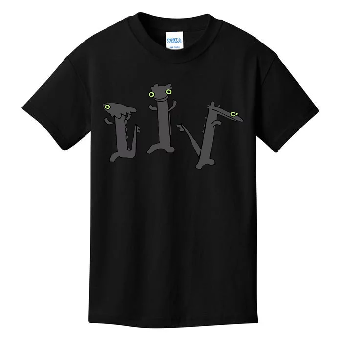 Funny Dancing Dragon Meme Trending Dancing Toothless Kids T-Shirt