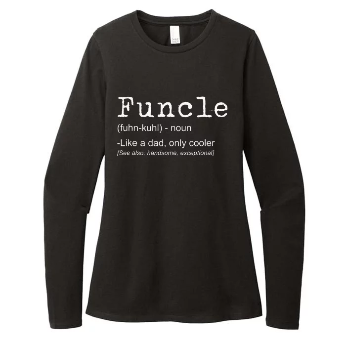 FUNCLE Definition Design Funny Joke Gift For Uncle Womens CVC Long Sleeve Shirt