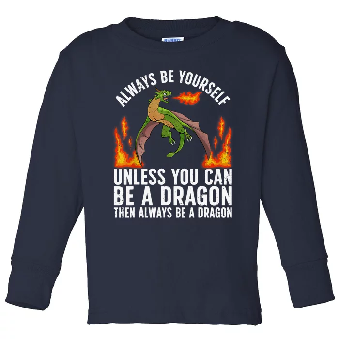 Funny Dragon Design For Fantasy Dragon Lover Toddler Long Sleeve Shirt