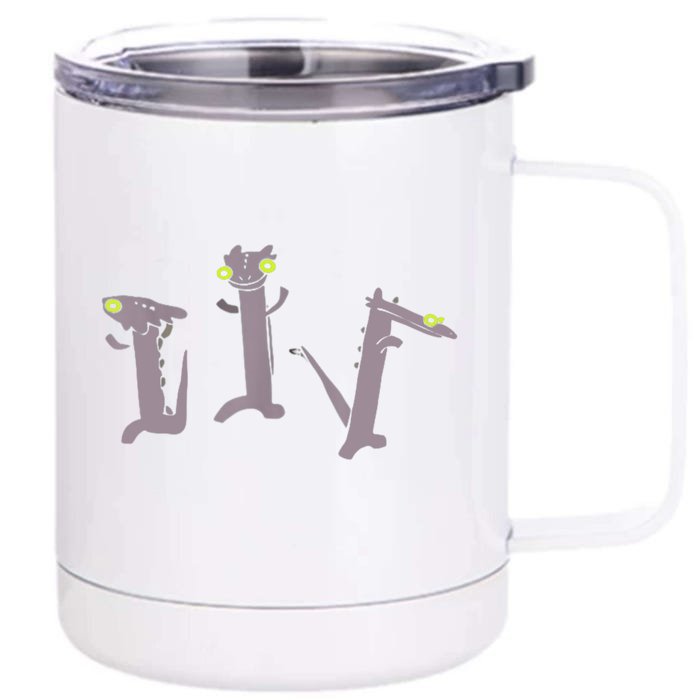 Funny Dancing Dragon Meme Front & Back 12oz Stainless Steel Tumbler Cup