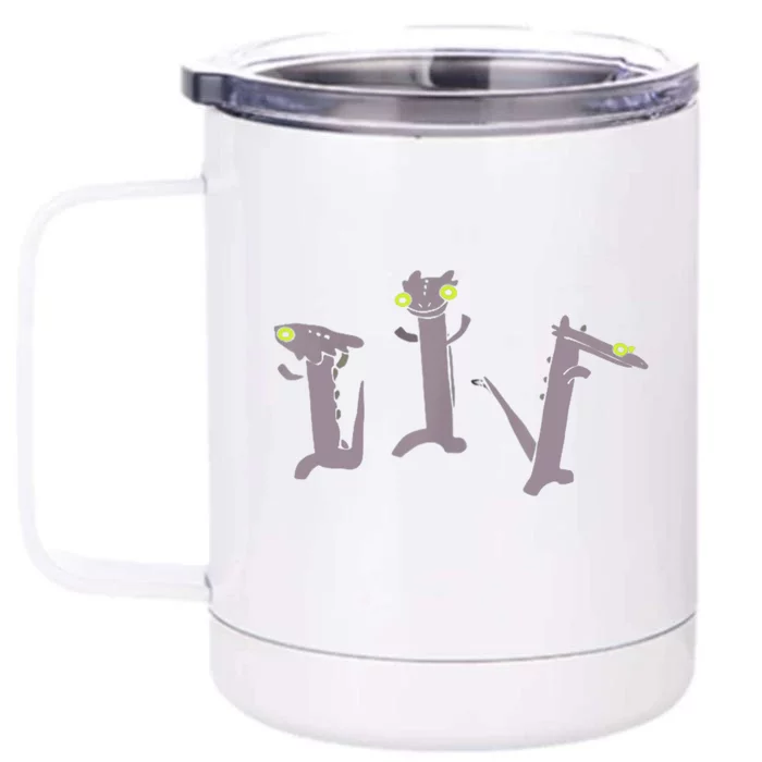 Funny Dancing Dragon Meme Front & Back 12oz Stainless Steel Tumbler Cup