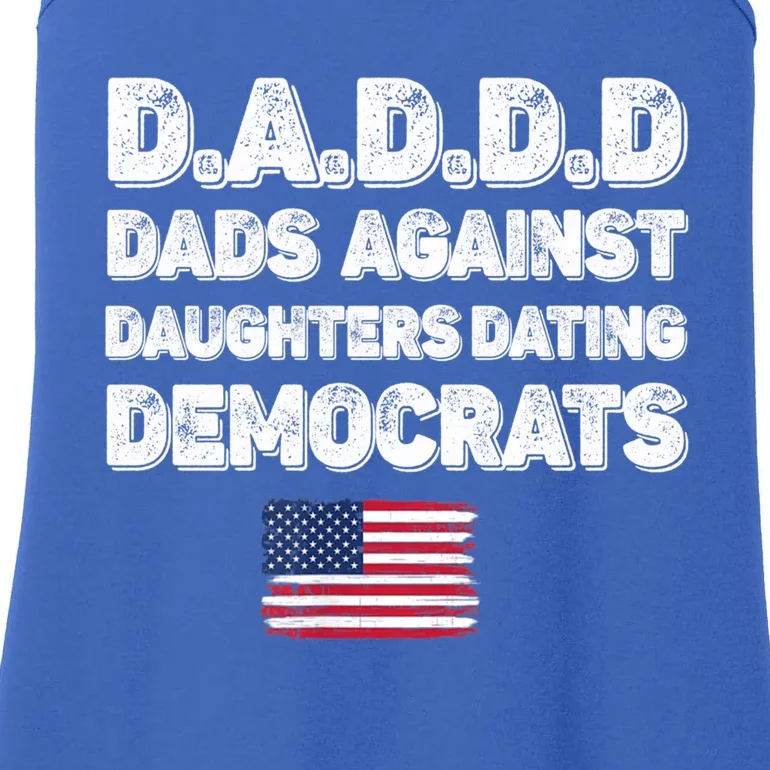 Funny Daddd Dads Against Daughters Dating Democrats Gift Ladies Essential Tank